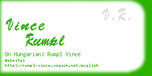 vince rumpl business card